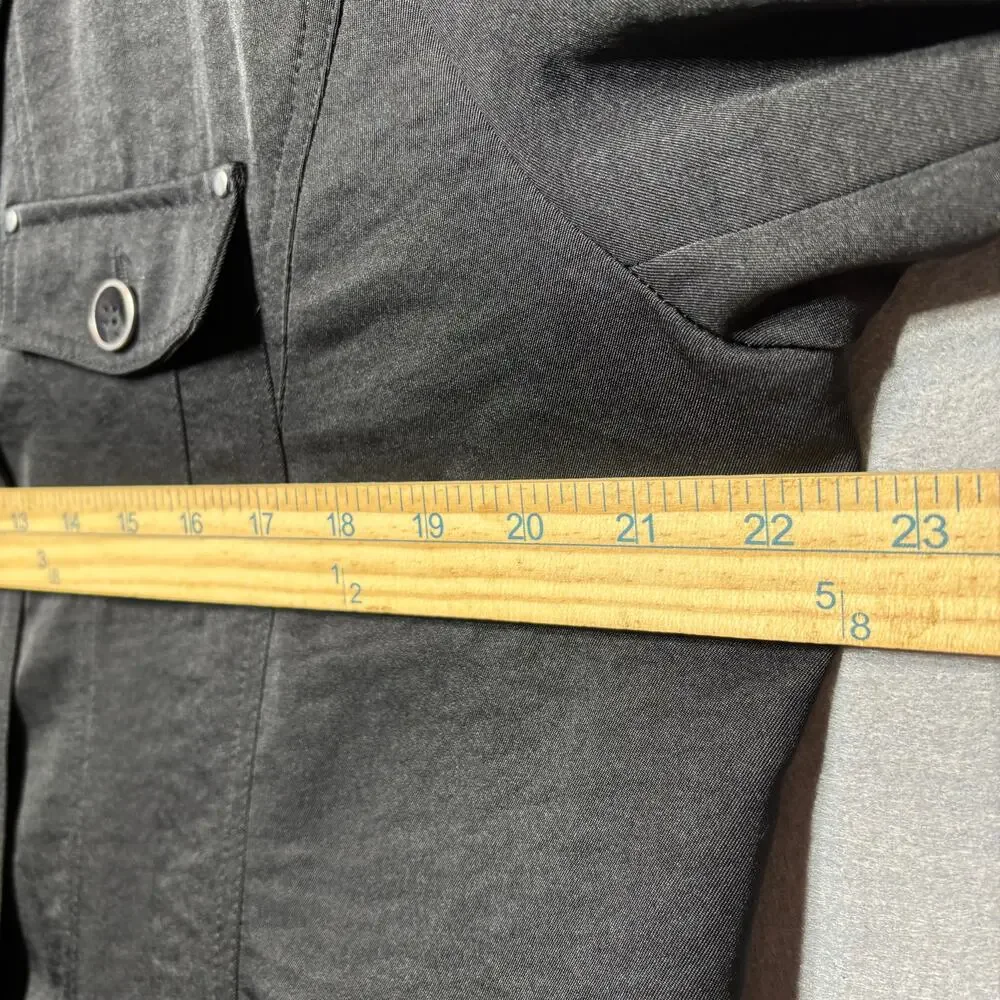 Christopher Banks Utility Jacket‎ 10 Black Versatile Minimalist Upscale Grunge